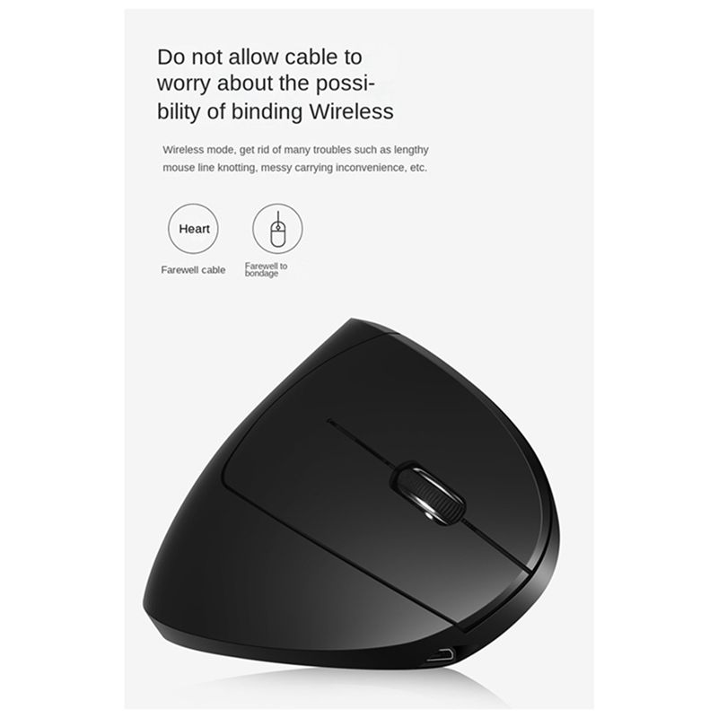 Ergonomic Mouse Vertical - Mysz bezprzewodowa doyou 2.4G pionowa, cicha,