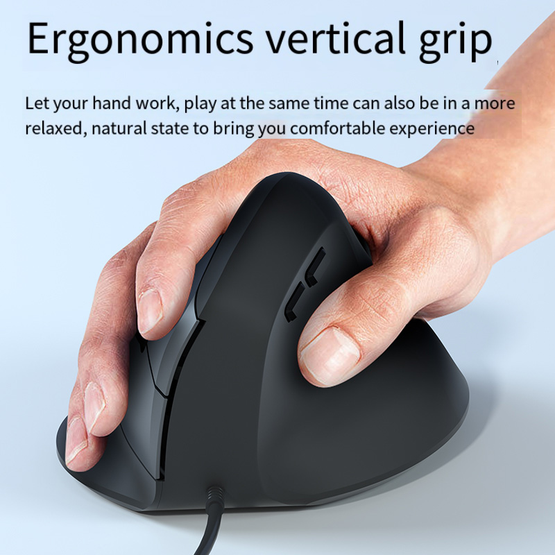 Ergonomic Mouse Vertical - Przewodowa mysz pionowa RGB z prawej