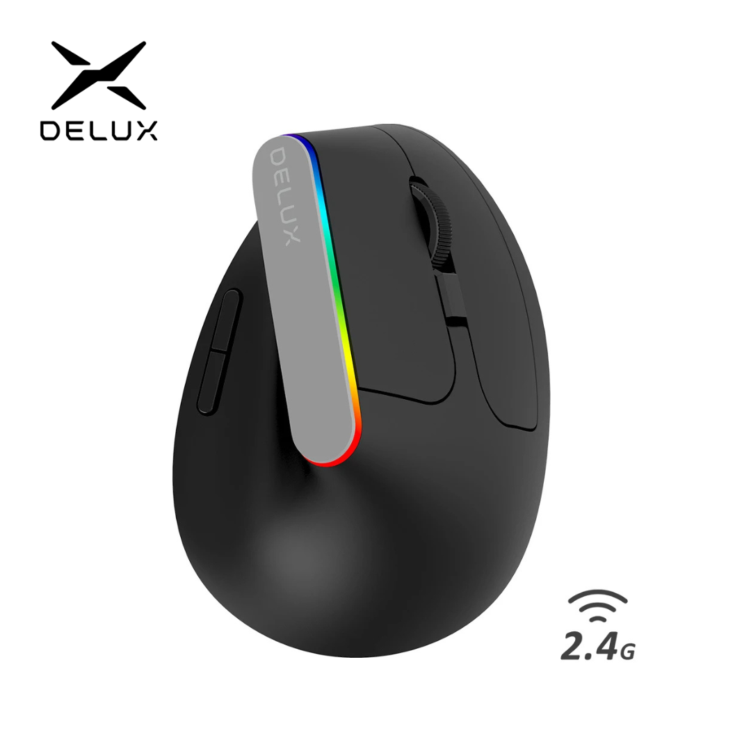 Ergonomic Mouse Vertical - Delux M618C Bezprzewodowa, cicha, ergonomiczna, pionowa