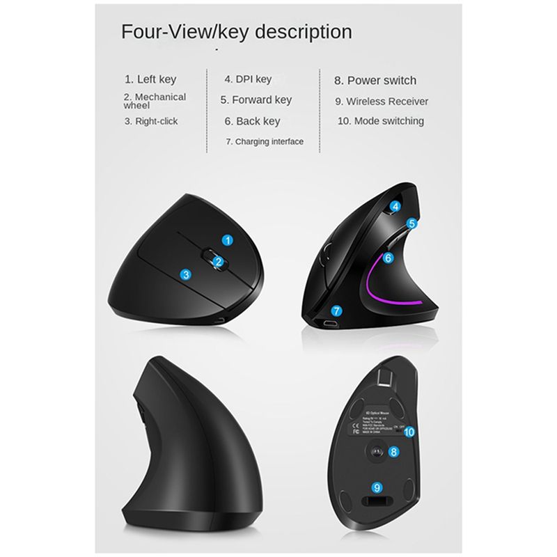 Mysz bezprzewodowa doyou 2.4G  – Ergonomic Mouse Vertical recenzja i cena