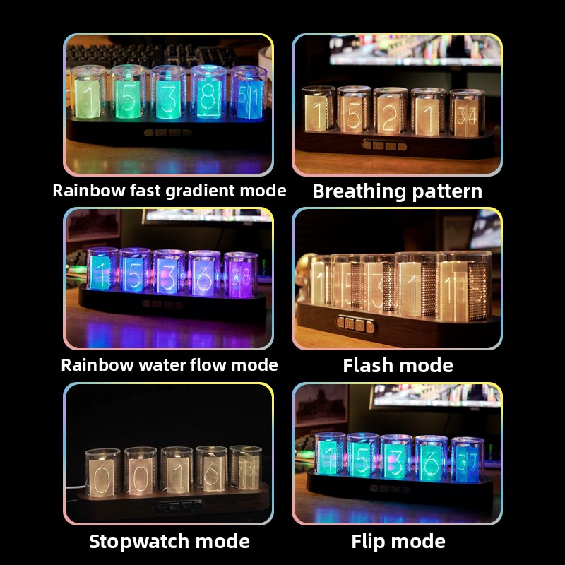 Zegar LED Nixie Tube RGB Gamin – Office Tech Setup recenzja i cena
