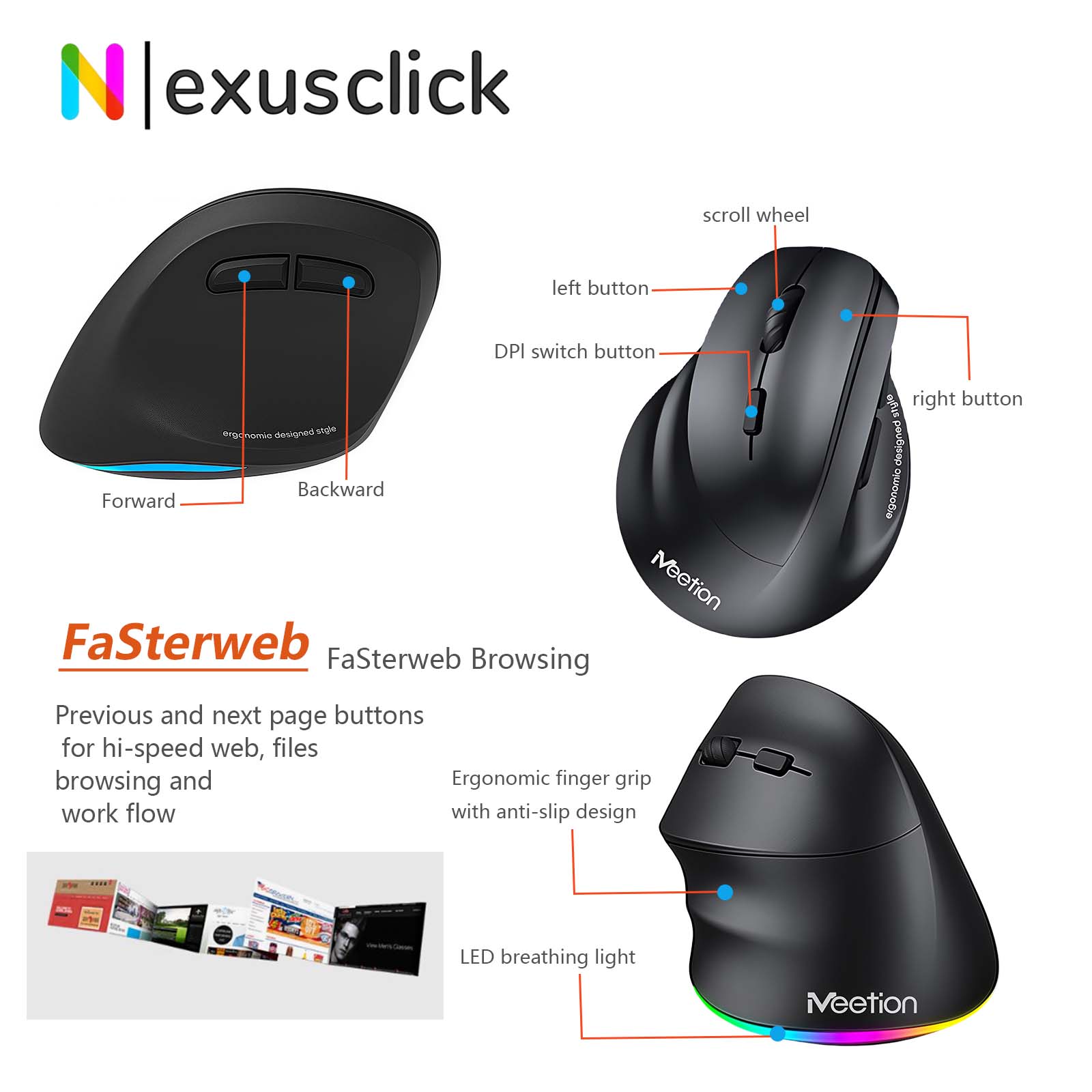 Oryginalna mysz Meetion BTM010 – Ergonomic Mouse Vertical recenzja i cena